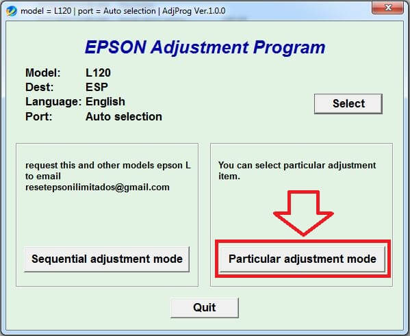 Epson l3060 adjustment program